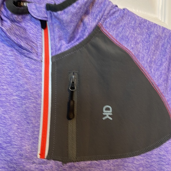 NWOT Little Donkey Andy purple dry fit 3/4 zip shirt size XS - Picture 4 of 5